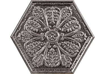 Zinc Silver Single Hexagon 25x29